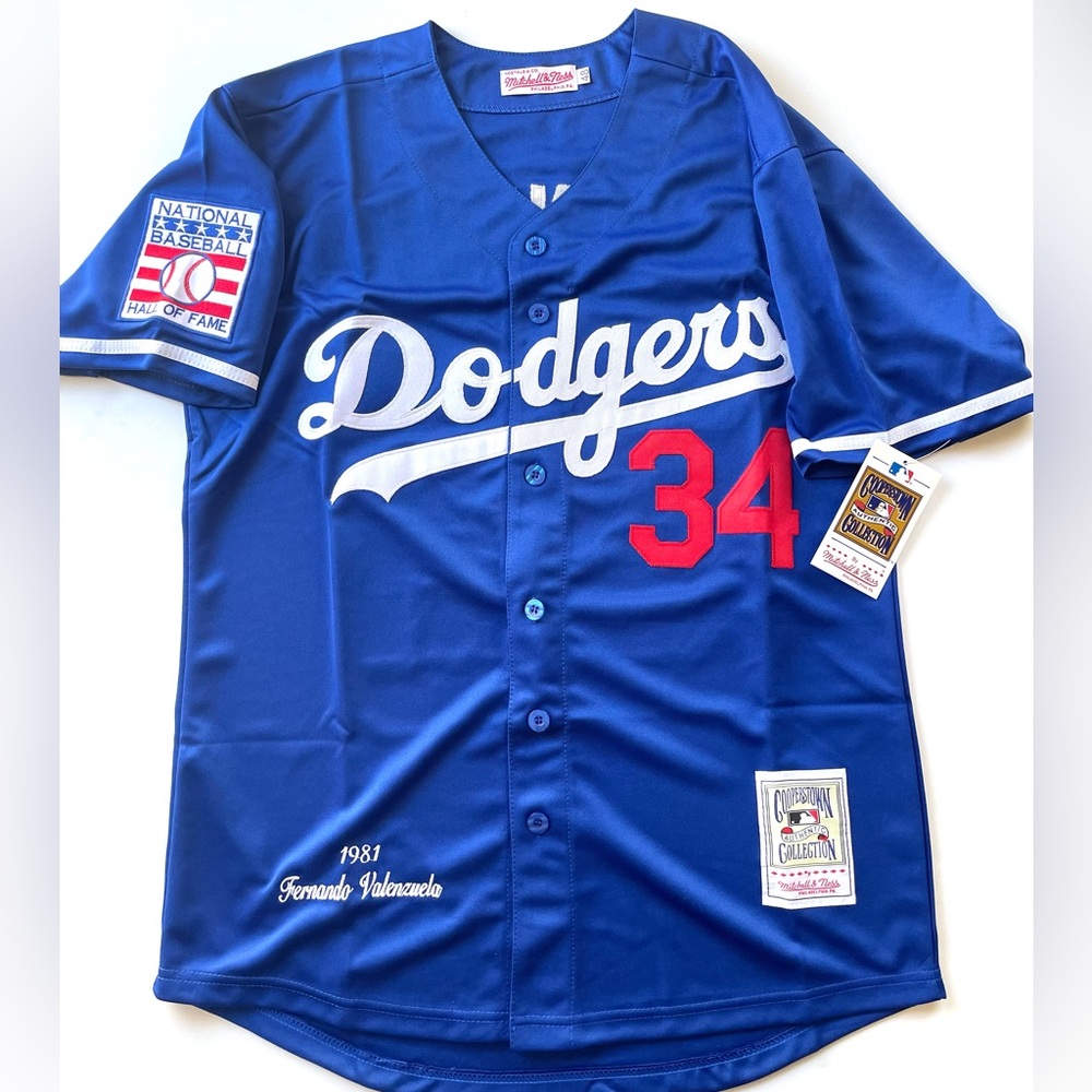 Los Angeles Dodgers#34 Fernando Valenzuela “NATIONAL BASEBALL HALL OF FAME” - Picture 1 of 2